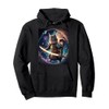 Astral Samurai Cat Guardian of the Celestial Waves Pullover Hoodie