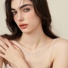 DENGGUANG Freshwater Pearl Star Moon Charm Choker Necklace for Weeding