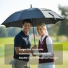 MRTLLOA Extra Large Black Golf Umbrella, 54/62/68/72 Inch Automatic Open,