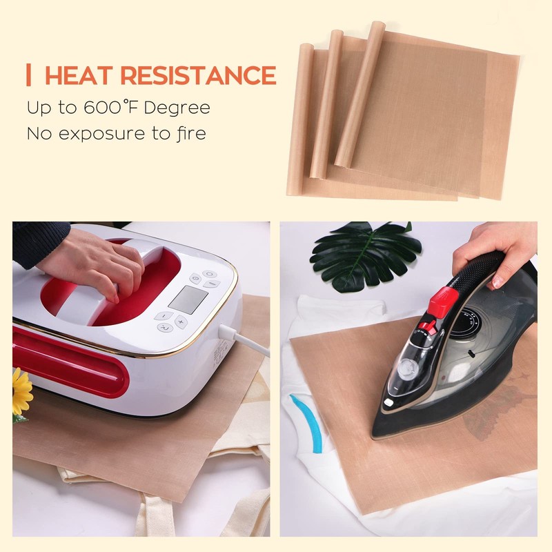 HTVRONT Teflon Sheets for Heat Press - 3 Pack Non