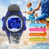Electronic Watch Children Sports 3ATM Waterproof PU Strap Wrist WatchBlack
