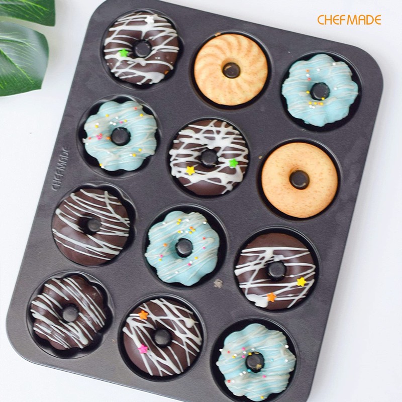 CHEFMADE Donut Shape, 3 Types of Shapes, 12 Pieces, Torus,