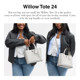 Coach Willow Tote 24 in Signature Canvas, LH/White Chalk