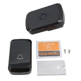 Pregnancy Call Bell No Hole Punching Intelligent Nurse Calling Alert System Call Bell for Elderly Black EU Plug