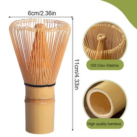 XPEX Matcha Broom Matcha Accessories Matcha Whisk Matcha Whisk Plastic Chasen for Making and Stirring Matcha, Golden Bamboo Matcha Green Tea Whisk
