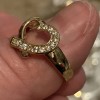Unbranded Gold Tone RHINESTONE STUDDED Heart Size 9