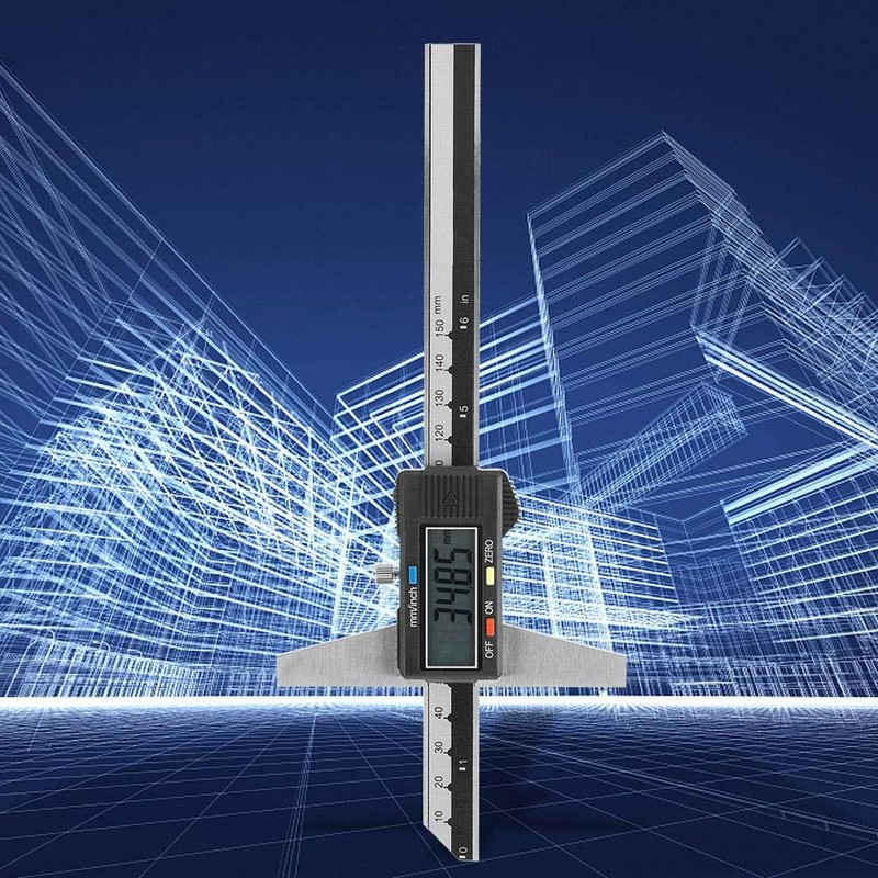 6 Inch Digital Depth Gauge Stainless Steel Digital Height Gauge