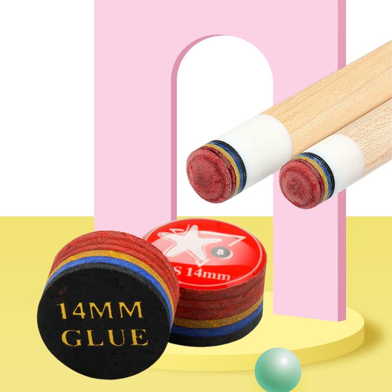 CRICAL 5 Pieces Rainbow Tip Billiards Pool Cue Tip 11/14mm