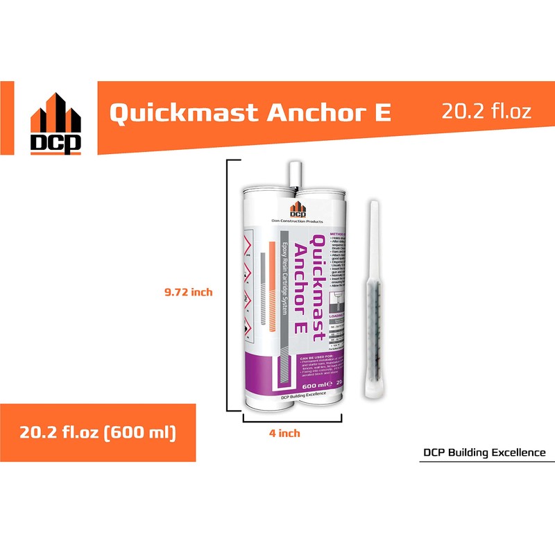 DCP Quickmast Anchor E Concrete Anchoring Epoxy - Two-Part, Dual