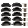 ACBBMNS 30pcs Shell Cup Handles Half Moon Vintage Cupboard Door