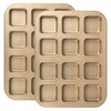 Tiawudi 2 Pack Brownie Pan, Non-stick Bakeware for Bread and