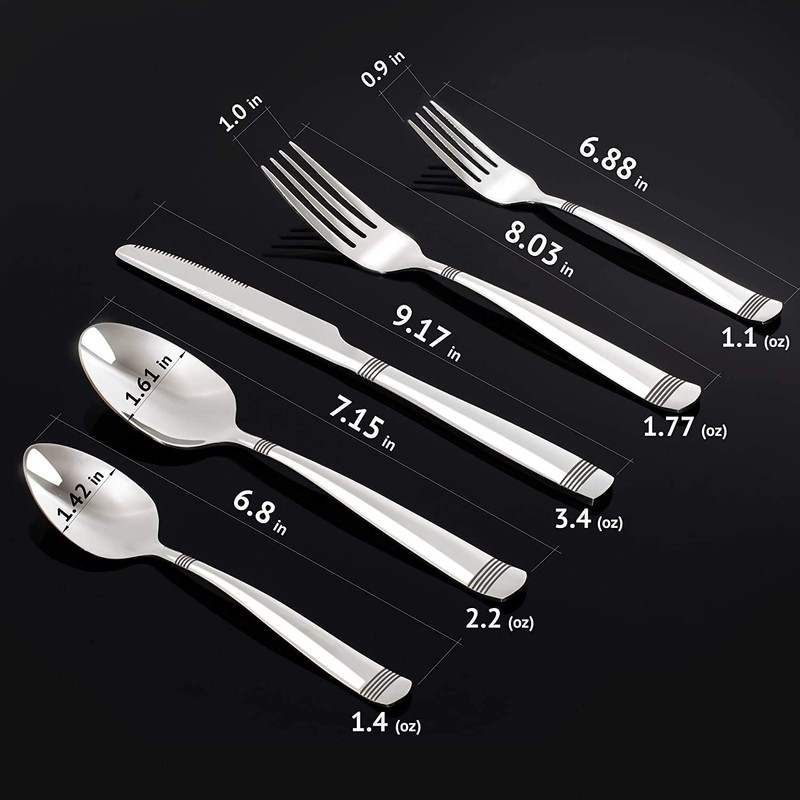 Dokaworld Flatware, Silverware Set for 8 persons, 40 Piece -