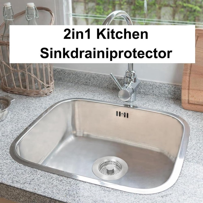 Stainless Steel Sink Drainer Anti-Clogging Basket Water Filter Sink Filter
