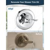 DLymtrx Replacement for Delta 13/14 Series BT14096 Trim Kit, Shower