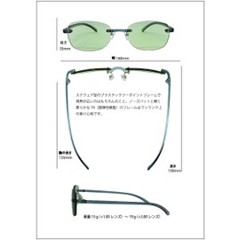 [Face Trick glasses] (フェイストリックグラッシーズ） オシャレで軽い老眼鏡 UV/近赤外線/ブルーライトカット鯖江メーカー高性能レンズ老眼鏡 ｸﾘｱｸﾞﾚｰﾌﾚｰﾑ/ﾗｲﾄｸﾞﾘｰﾝﾚﾝｽﾞ FTR02-1LG +2.50
