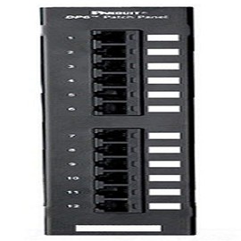 Panduit DP125E88TGY Category-5E 12-Port Flat Punchdown Patch Panel, Black