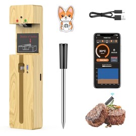 Plus Wireless Meat Thermometer Bluetooth with Probe for Grilling/Cooking, 420Ft Digital Waterproof Oven Food Thermometer for Air Fryer,V2.22 Smart App Compatible with iOS & Android