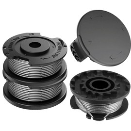 XIJIANG 3 Pieces Grass Trimmer Thread Spool, Φ1.65 mm 4.9 m Trimmer Replacement Spool Line + F016F04557 Spool Cover, Autofeed Nylon Spools for Bosch ART 23 SL Art 23-28 Art 2300 Art Easy 26 SL Grass