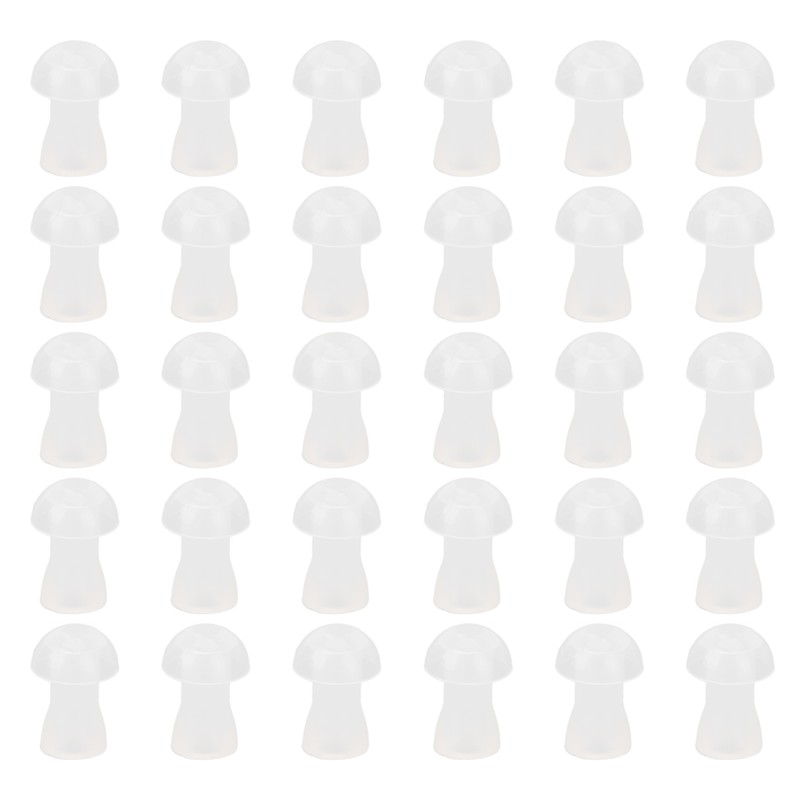 30pcs Hearing Amplifiers Eartips Soft Silicone White Accessories Replacement Earbud