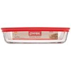 Pyrex 3-Cup Single Rectangular Glass Food Storage Container with Lid,