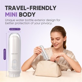 Portable Electric Bidet Sprayer - Handheld Travel Bidet with 2 Pressure Modes - Waterproof Foldable Pocket-Sized & Cordless for Bathroom Ultimate Personal Hygiene Cleaning at Home and Camping, White