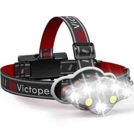 Victoper Rechargeable Headlamp, 8 LED High Lumen Super Bright Headlights with Red Light, USB Waterproof Head Flashlight, 8 Mode Head Lamp for Outdoor Running Fishing Working Camping Gear