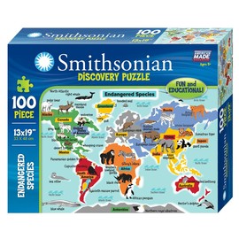 Smithsonian 100-piece 13" x 19" Endangered Species Discovery Puzzle
