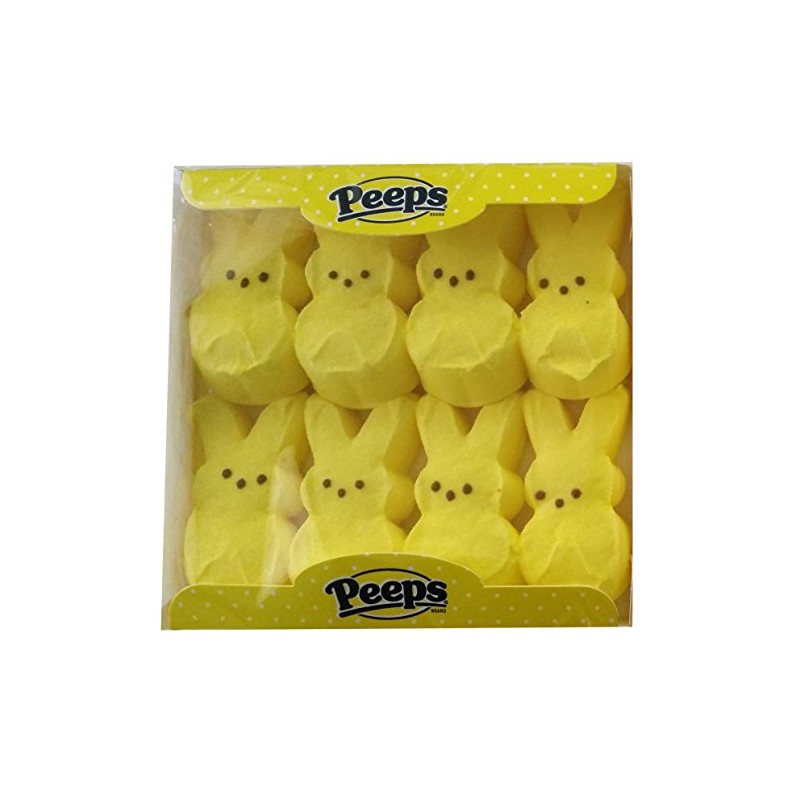 Marshmallow Peeps Pink and Yellow Easter Bunnies 8 ct (Pack
