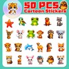 Mistree 50 Funny Stickers Animals, Waterproof Stickers for Toddlers, for