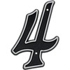 Hillman 5.5" Black House Number 4, Plastic House Number, 845896