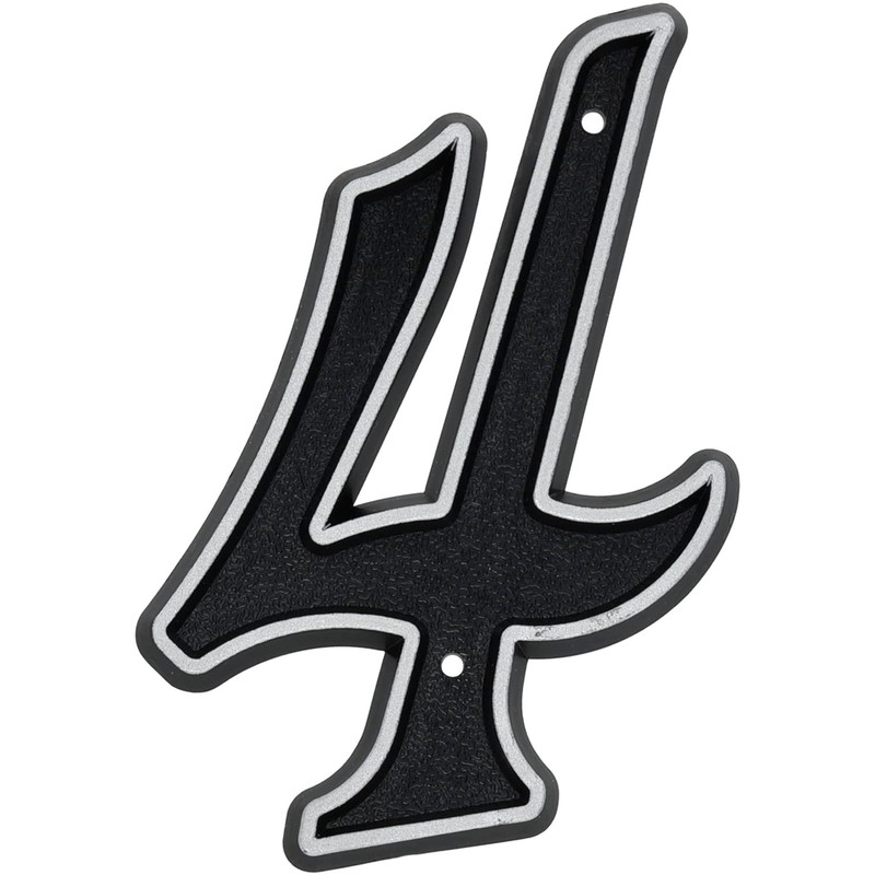 Hillman 5.5" Black House Number 4, Plastic House Number, 845896