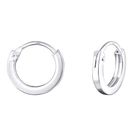 Monkimau Women's Creole Earrings 925 Sterling Silver Real Silver, Sterling Silver