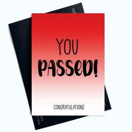Funny You Passed Driving Test Cards Warning New Driver Congratulations Card Passed Exam Card Novelty Fun Joke For Him For Her Red SP79