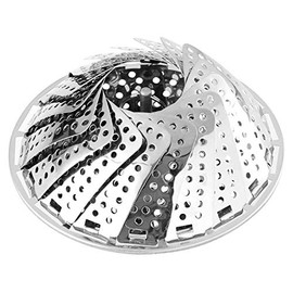 NAWA Home & Work, CO4018 Foldable Steamer Basket for Healthy Cooking with Steamer, Stainless Steel, Cooking Style and Preserves the Flavors of Prepared Foods