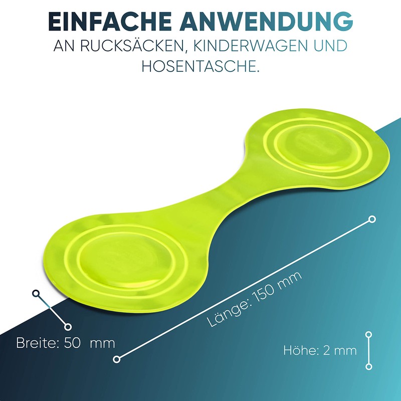 KD-TECH Set of 5 Magnetic Reflectors - Reflective Lapel Magnets