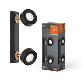 Ledvance DECOR Spot Pluto, 9.6 W, 615 lm, black, spotlight, adjustable heads, versatile, interior spot, warm white light colour, high-quality look, easy installation