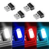 Wuyaoyao 4PCS USB LED Car Interior Atmosphere Lamp, Plug-in USB