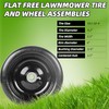 (4-Pack) 9x3.50-4” Flat Free Lawnmower Tire with 4" Centered Hub,