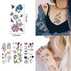 60 Sheets Waterproof Butterfly Flower Temporary Tattoos Stickers for Women,Multiple