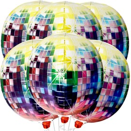 KatchOn, Jumbo Disco Ball Balloons - 22 Inch, Pack of 6 | 70s Party Decorations, Disco Party Decorations, 80s Theme Party Decorations | Disco Balloons for New Year Decorations, 80s Party Decorations