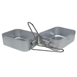TOP OF THE RANGE - ESSENTIAL GEAR - STANDARD ISSUE MESS KIT - MESS TIN (2PK) + CUTLERY SET