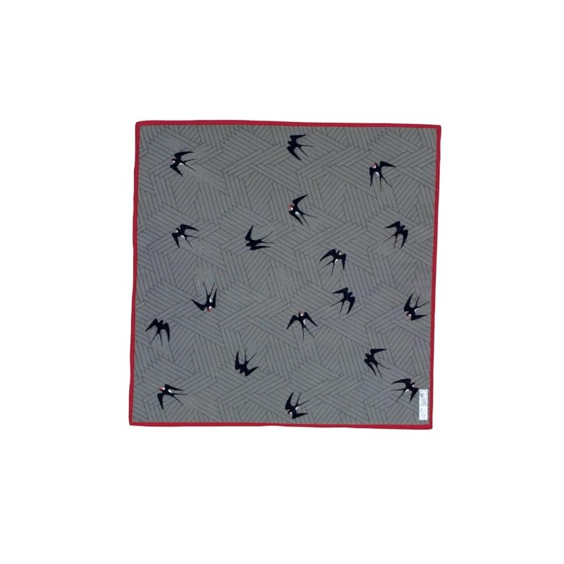 Yamamoto Hitoto Shoten Shofu Handkerchief Swallow Red [1516-A] Made in