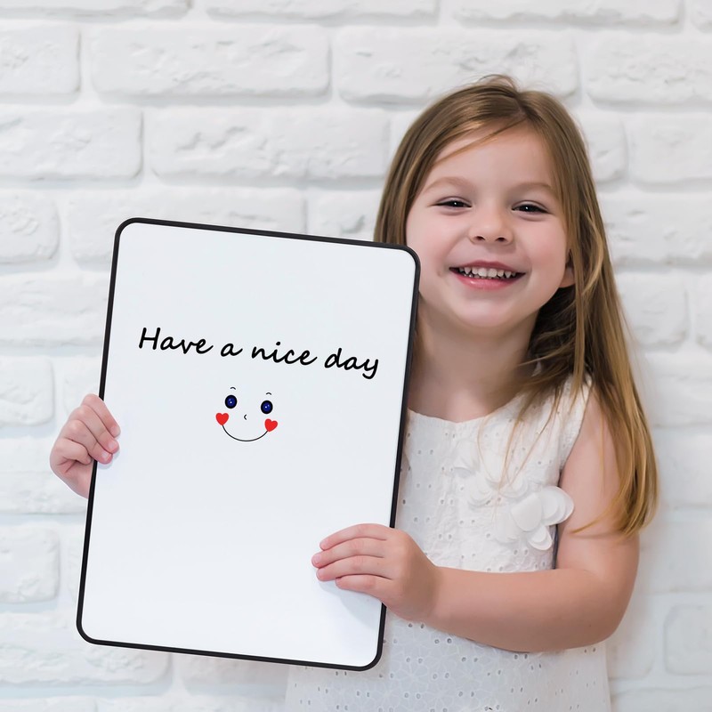 DOEWORKS Magnetic Whiteboard 30 x 21cm, Mini Double Sided White