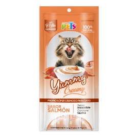 Premio Para Gatos Lamible Cremoso Yummy Creamy 4 Tubos