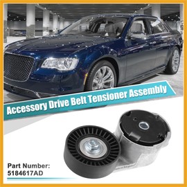 Partuto Automatic Belt Tensioner Pulley Assembly for Dodge Charger Journey for Ram 1500 for Jeep for Chrysler 200 for VW NO. 5184617AD Accessory Drive Belt Serpentine Tensioner Replacement
