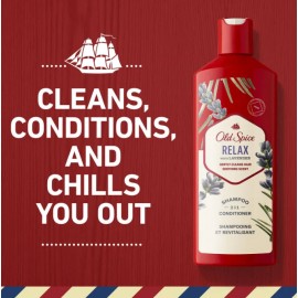 Old Spice 13.5 Oz Relax Lavender 2 In 1 Shampoo & Conditioner Original