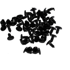 50PCS Black Plastic Shape Oval Safety Eyes and Nose for Bear Plush Doll Stuffed DIY Make Craft (8 x 11mm)