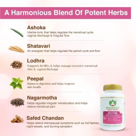 Maharishi Ayurveda PCOD PCOS supplements for Women Restone 120 Tablets .