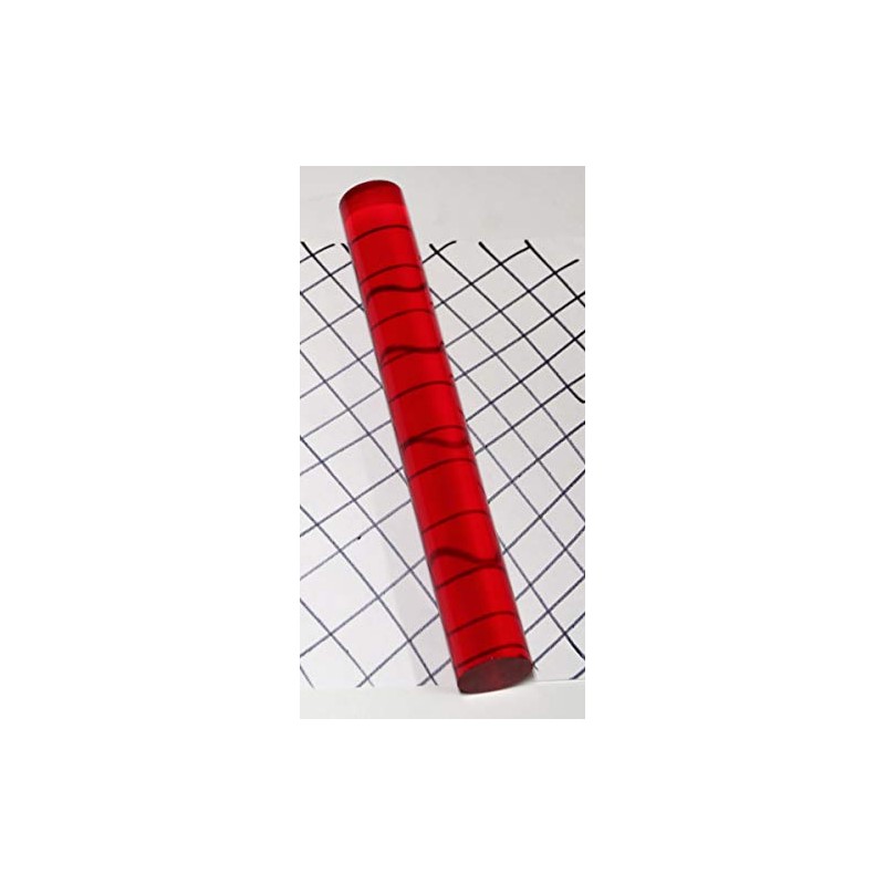 1 1/2" Diameter x 12" Long Nominal Clear RED Translucent