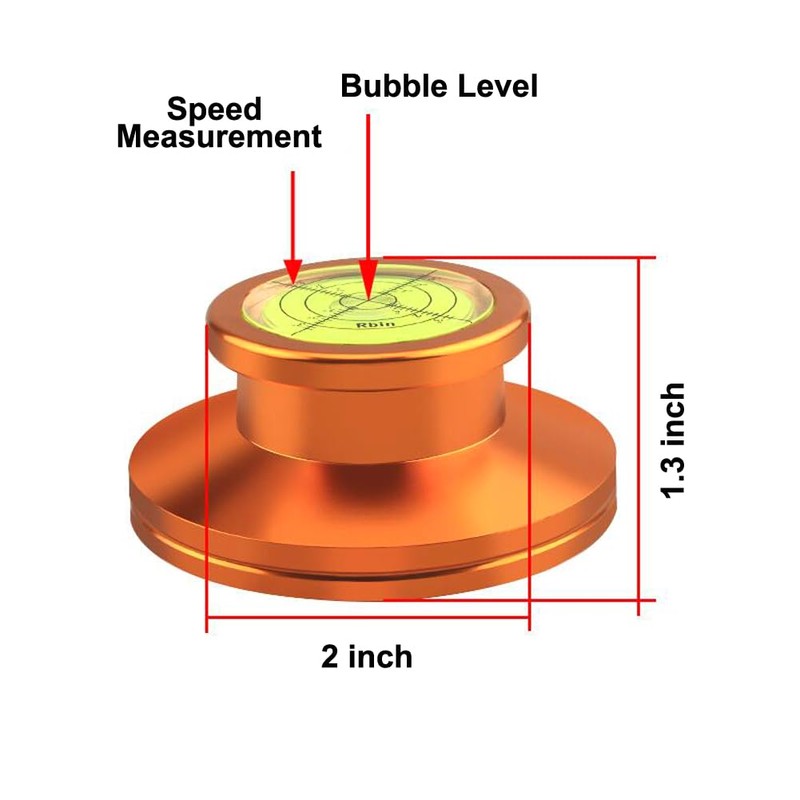 Tenlysound Record Weight Disc Stabilizer Turntable Level Speed Measure Strobe
